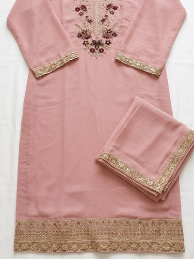 Blush Pink Embroidered