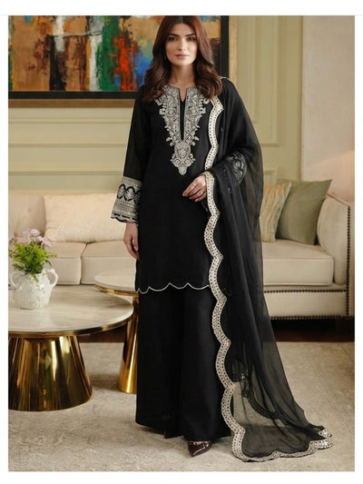 Black Embroidered Pasha Lawn Ensemble